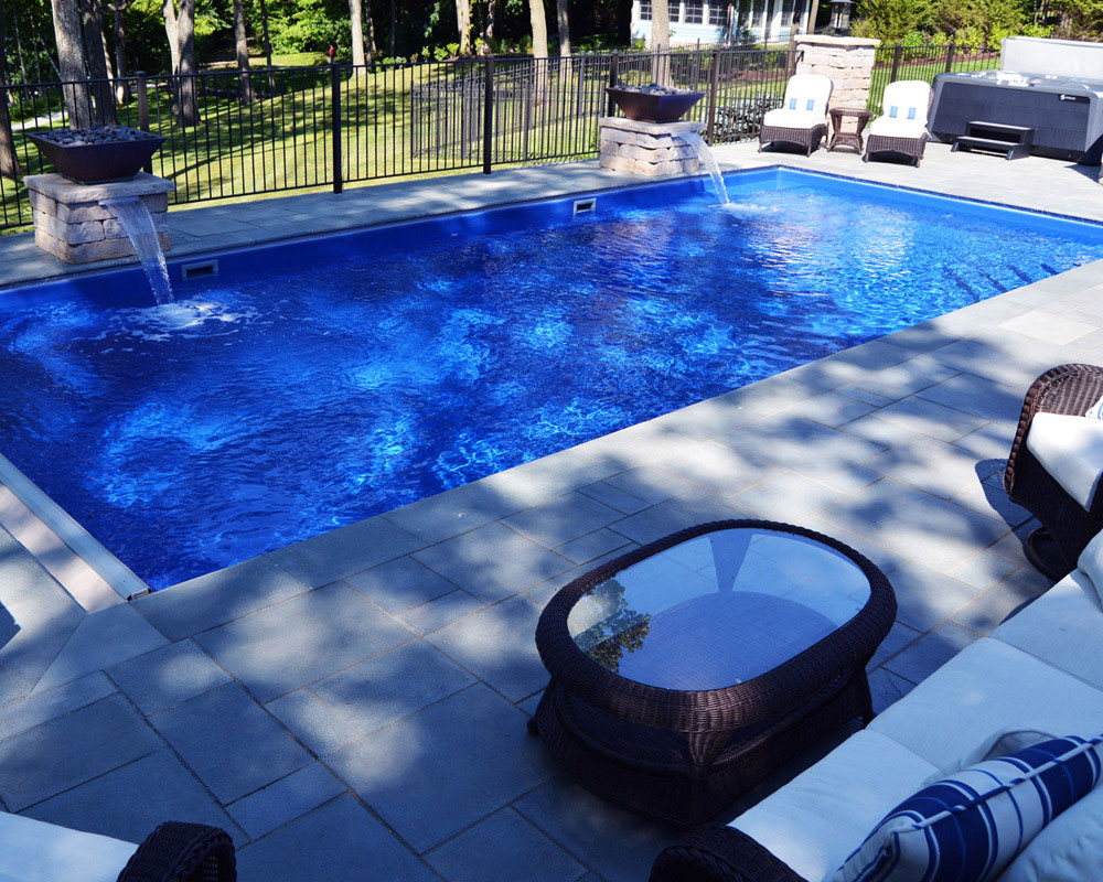custom inground pool and backyard design Brandon MS